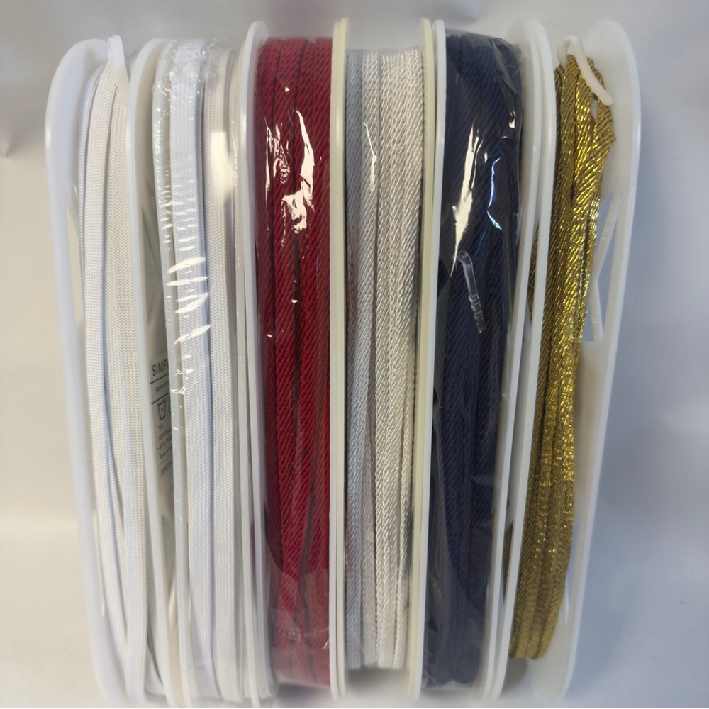 SIMPLICITY Assorted Flat Cord Ribbon   NWT